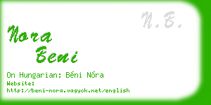 nora beni business card